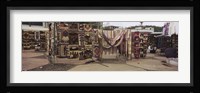 Textile products in a market, Ecuador Fine Art Print