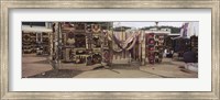 Textile products in a market, Ecuador Fine Art Print