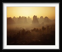 Sunrise in Mountains Guilin China Fine Art Print