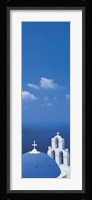 Church dome and belfry, Santorini Island Greece Fine Art Print