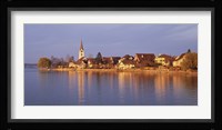 Switzerland, Berlingen, Town along a shore Fine Art Print