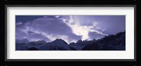 Switzerland, Canton Glarus, View of clouds over snow covered peaks Fine Art Print