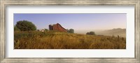 Barn in a field, Iowa County, near Dodgeville, Wisconsin, USA Fine Art Print