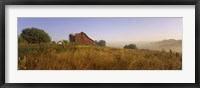 Barn in a field, Iowa County, near Dodgeville, Wisconsin, USA Fine Art Print