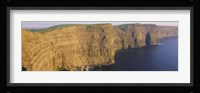 High Angle View Of Cliffs, Cliffs Of Mother, County Clare, Republic Of Ireland Fine Art Print