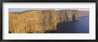 High Angle View Of Cliffs, Cliffs Of Mother, County Clare, Republic Of Ireland Fine Art Print