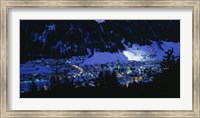 High angle view of a town, Davos, Switzerland Fine Art Print