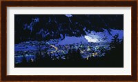 High angle view of a town, Davos, Switzerland Fine Art Print