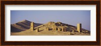 Towers on a landscape, Funerary Towers, Palmyra, Syria Fine Art Print