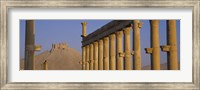 Low angle view of Great Colonnade, Palmyra, Syria Fine Art Print