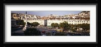 High angle view of a city, Lisbon, Portugal Fine Art Print