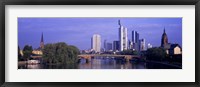 Skyline Main River Frankfurt Germany Fine Art Print