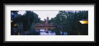 Pagoda lit up at dusk, Tivoli Gardens, Copenhagen, Denmark Fine Art Print