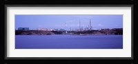 Oil refinery at the coast, Lysekil, Bohuslan, Sweden Fine Art Print