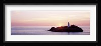 Sunset, Godrevy Lighthouse, Cornwall, England, United Kingdom Fine Art Print