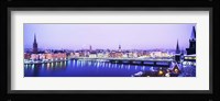 Buildings In A City, Riddarholmen, Riddarholmen And The Old Town, Stockholm, Sweden Fine Art Print
