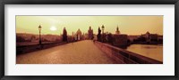 Charles Bridge, Prague, Czech Republic, Sepia View Fine Art Print
