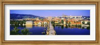 Charles Bridge, Prague, Czech Republic, Blue Sky Fine Art Print
