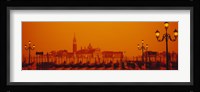 Gondolas moored at a dock, San Giorgio Maggiore, Venice, Italy Fine Art Print