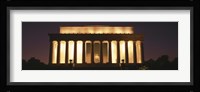 Lincoln Memoria Lit Up at Night Fine Art Print