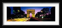 France, Paris, Arc de Triomphe (night) Fine Art Print