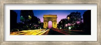 France, Paris, Arc de Triomphe (night) Fine Art Print