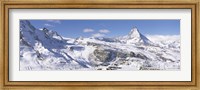 Snow Covered Slopes, Matterhorn Switzerland Fine Art Print