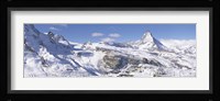 Snow Covered Slopes, Matterhorn Switzerland Fine Art Print