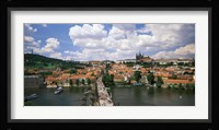 Aerial view of Charles Bridge Prague Czech Republic Fine Art Print