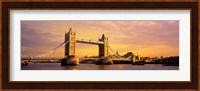 Tower Bridge London England with Orange Sky Fine Art Print
