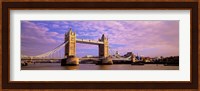 Tower Bridge London England with Purple Sky Fine Art Print