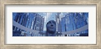 Low Angle View Of A Statue In Front Of Building, La Defense, Paris, France Fine Art Print