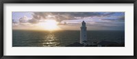 Lighthouse in the sea, Trevose Head Lighthouse, Cornwall, England Fine Art Print