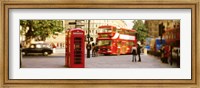 Phone Box, Trafalgar Square Afternoon, London, England, United Kingdom Fine Art Print