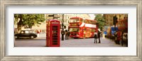 Phone Box, Trafalgar Square Afternoon, London, England, United Kingdom Fine Art Print