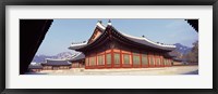 Courtyard of a palace, Kyongbok Palace, Seoul, South Korea, Korea Fine Art Print