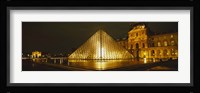 Museum lit up at night, Musee Du Louvre, Paris, France Fine Art Print