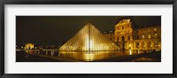 Museum lit up at night, Musee Du Louvre, Paris, France Fine Art Print