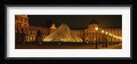 The Louvre Lit Up at Night, Paris, France Fine Art Print