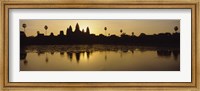 Silhouette Of A Temple At Sunrise, Angkor Wat, Cambodia Fine Art Print