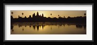 Silhouette Of A Temple At Sunrise, Angkor Wat, Cambodia Fine Art Print