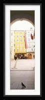 Facade of a building, Birthplace Of Wolfgang Amadeus Mozart, Getreidegasse, Salzburg, Austria Fine Art Print