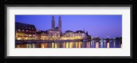 Commercial District, Limmatquai, Zurich, Switzerland Fine Art Print