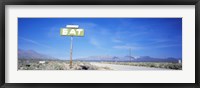 Old Diner Sign, Highway 395, California, USA Fine Art Print