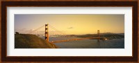 Golden Gate Bridge with Golden Sky, San Francisco, California, USA Fine Art Print