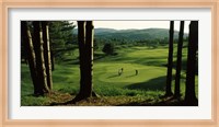 Four people playing golf, Country Club Of Vermont, Waterbury, Washington County, Vermont, USA Fine Art Print