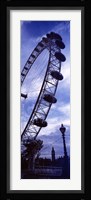 Low angle view of the London Eye, Big Ben, London, England Fine Art Print