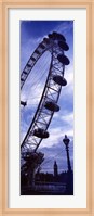 Low angle view of the London Eye, Big Ben, London, England Fine Art Print