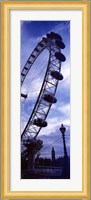 Low angle view of the London Eye, Big Ben, London, England Fine Art Print