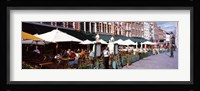 Group of people in a restaurant, Bruges, Belgium Fine Art Print